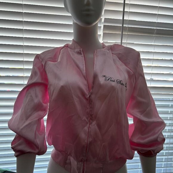 50's Style "Grease" Pink Ladies Costume Jacket Medium New  Hal1 - Picture 2 of 3